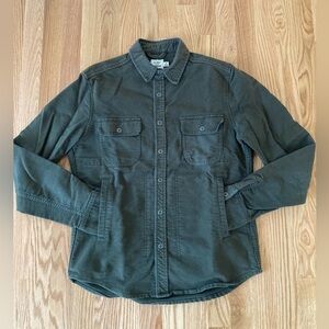 Flint & Tinder Moleskin Shirt Jacket in Olive, MiUSA